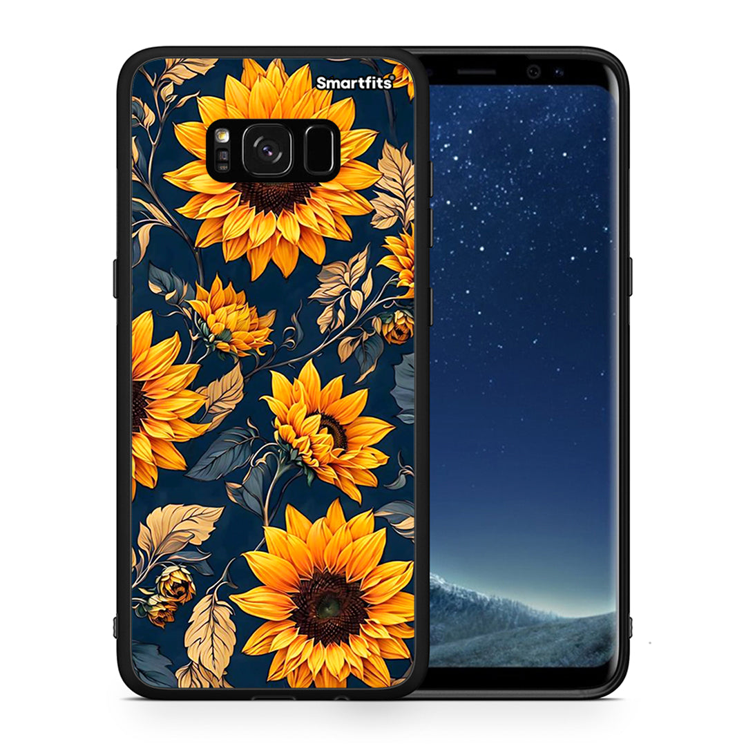 Θήκη Samsung S8 Autumn Sunflowers από τη Smartfits με σχέδιο στο πίσω μέρος και μαύρο περίβλημα | Samsung S8 Autumn Sunflowers case with colorful back and black bezels