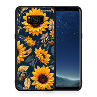 Thumbnail for Θήκη Samsung S8 Autumn Sunflowers από τη Smartfits με σχέδιο στο πίσω μέρος και μαύρο περίβλημα | Samsung S8 Autumn Sunflowers case with colorful back and black bezels