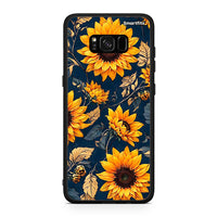Thumbnail for Samsung S8 Autumn Sunflowers Θήκη από τη Smartfits με σχέδιο στο πίσω μέρος και μαύρο περίβλημα | Smartphone case with colorful back and black bezels by Smartfits