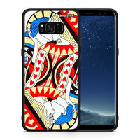 Thumbnail for Θήκη Samsung S8+ Card Love από τη Smartfits με σχέδιο στο πίσω μέρος και μαύρο περίβλημα | Samsung S8+ Card Love case with colorful back and black bezels
