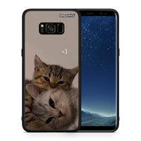 Thumbnail for Θήκη Samsung S8 Cats In Love από τη Smartfits με σχέδιο στο πίσω μέρος και μαύρο περίβλημα | Samsung S8 Cats In Love case with colorful back and black bezels