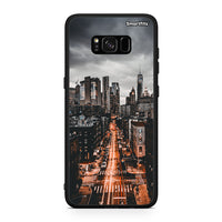 Thumbnail for Samsung S8+ City Lights θήκη από τη Smartfits με σχέδιο στο πίσω μέρος και μαύρο περίβλημα | Smartphone case with colorful back and black bezels by Smartfits