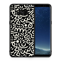Thumbnail for Θήκη Samsung S8+ Doodle Art από τη Smartfits με σχέδιο στο πίσω μέρος και μαύρο περίβλημα | Samsung S8+ Doodle Art case with colorful back and black bezels