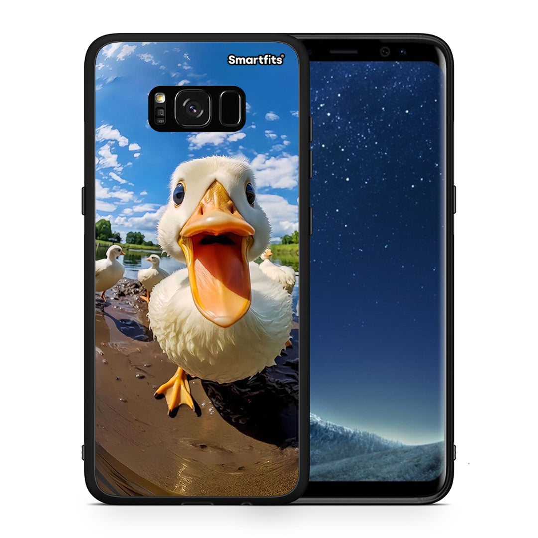 Θήκη Samsung S8 Duck Face από τη Smartfits με σχέδιο στο πίσω μέρος και μαύρο περίβλημα | Samsung S8 Duck Face case with colorful back and black bezels