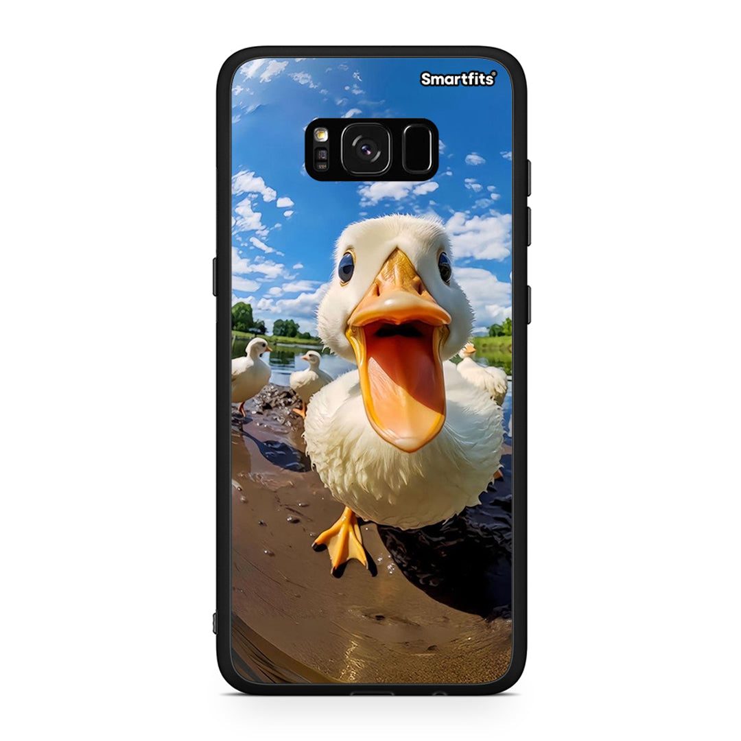 Samsung S8 Duck Face θήκη από τη Smartfits με σχέδιο στο πίσω μέρος και μαύρο περίβλημα | Smartphone case with colorful back and black bezels by Smartfits