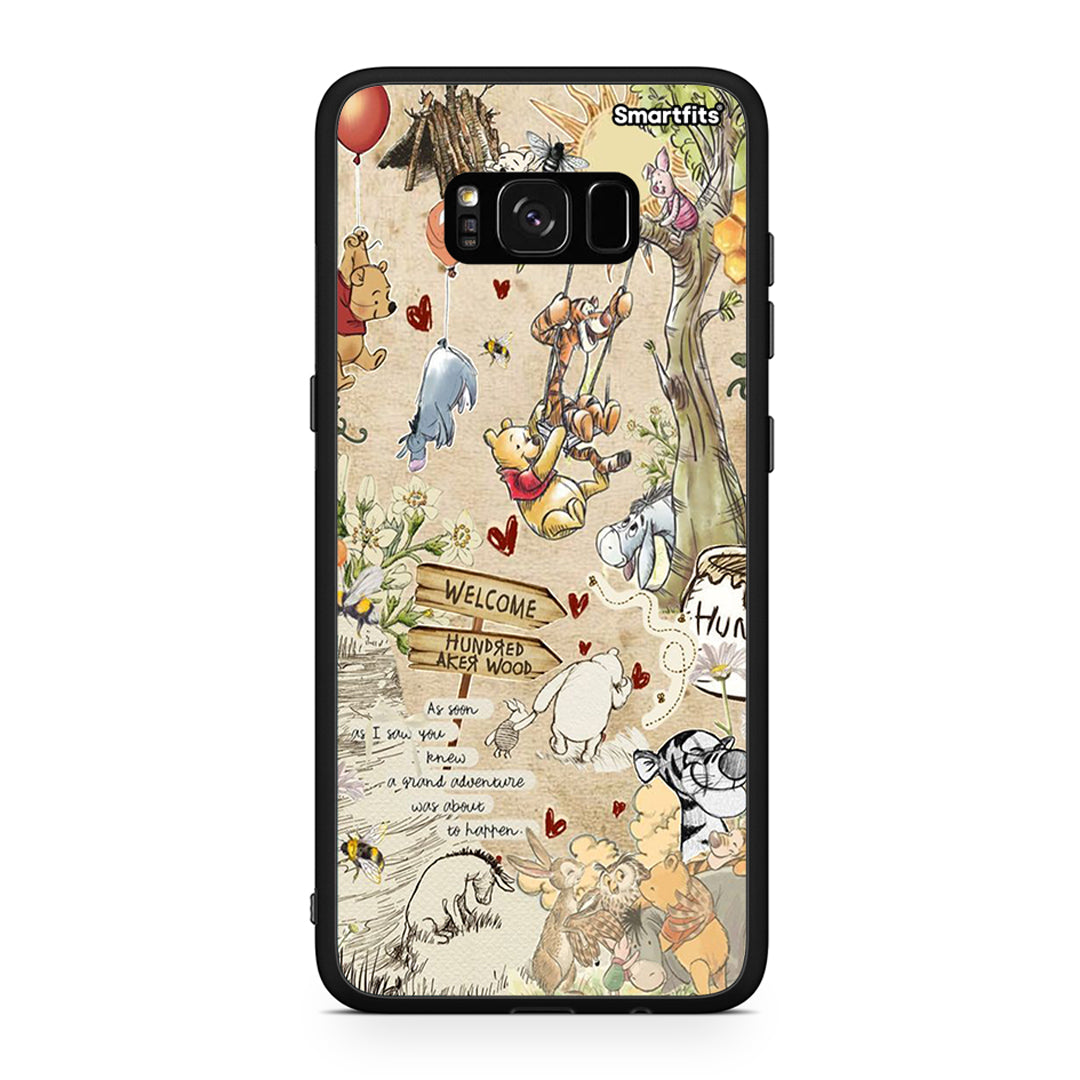 Samsung S8 Happy Friends θήκη από τη Smartfits με σχέδιο στο πίσω μέρος και μαύρο περίβλημα | Smartphone case with colorful back and black bezels by Smartfits