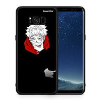 Thumbnail for Θήκη Samsung S8 Itadori Anime από τη Smartfits με σχέδιο στο πίσω μέρος και μαύρο περίβλημα | Samsung S8 Itadori Anime case with colorful back and black bezels
