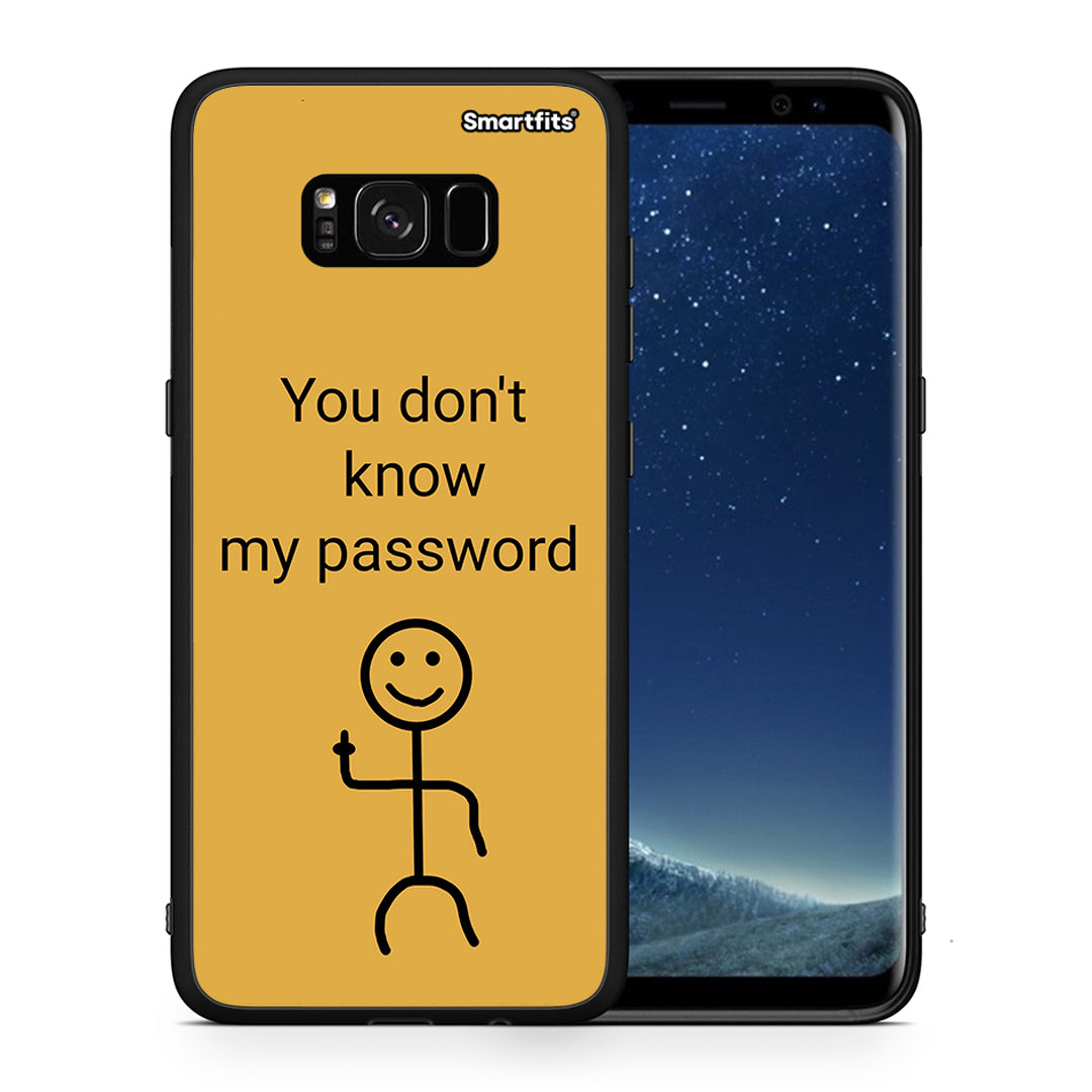 Θήκη Samsung S8 My Password από τη Smartfits με σχέδιο στο πίσω μέρος και μαύρο περίβλημα | Samsung S8 My Password case with colorful back and black bezels