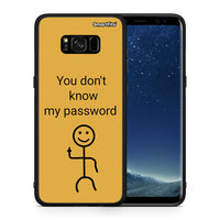 Thumbnail for Θήκη Samsung S8 My Password από τη Smartfits με σχέδιο στο πίσω μέρος και μαύρο περίβλημα | Samsung S8 My Password case with colorful back and black bezels