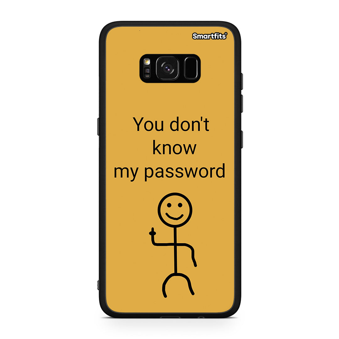 Samsung S8 My Password Θήκη από τη Smartfits με σχέδιο στο πίσω μέρος και μαύρο περίβλημα | Smartphone case with colorful back and black bezels by Smartfits