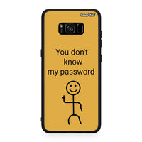 Thumbnail for Samsung S8 My Password Θήκη από τη Smartfits με σχέδιο στο πίσω μέρος και μαύρο περίβλημα | Smartphone case with colorful back and black bezels by Smartfits