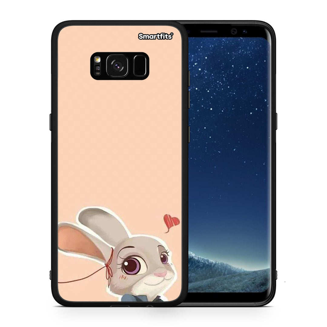 Θήκη Samsung S8+ Nick Wilde And Judy Hopps Love 2 από τη Smartfits με σχέδιο στο πίσω μέρος και μαύρο περίβλημα | Samsung S8+ Nick Wilde And Judy Hopps Love 2 case with colorful back and black bezels