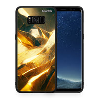 Thumbnail for Θήκη Samsung S8+ Real Gold από τη Smartfits με σχέδιο στο πίσω μέρος και μαύρο περίβλημα | Samsung S8+ Real Gold case with colorful back and black bezels