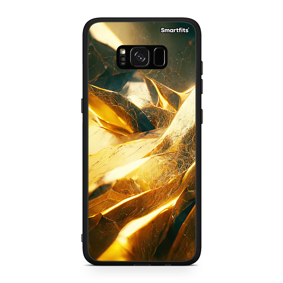 Samsung S8+ Real Gold θήκη από τη Smartfits με σχέδιο στο πίσω μέρος και μαύρο περίβλημα | Smartphone case with colorful back and black bezels by Smartfits