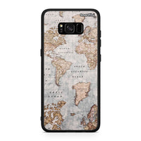 Thumbnail for Samsung S8 World Map Θήκη από τη Smartfits με σχέδιο στο πίσω μέρος και μαύρο περίβλημα | Smartphone case with colorful back and black bezels by Smartfits