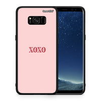 Thumbnail for Θήκη Samsung S8 XOXO Love από τη Smartfits με σχέδιο στο πίσω μέρος και μαύρο περίβλημα | Samsung S8 XOXO Love case with colorful back and black bezels