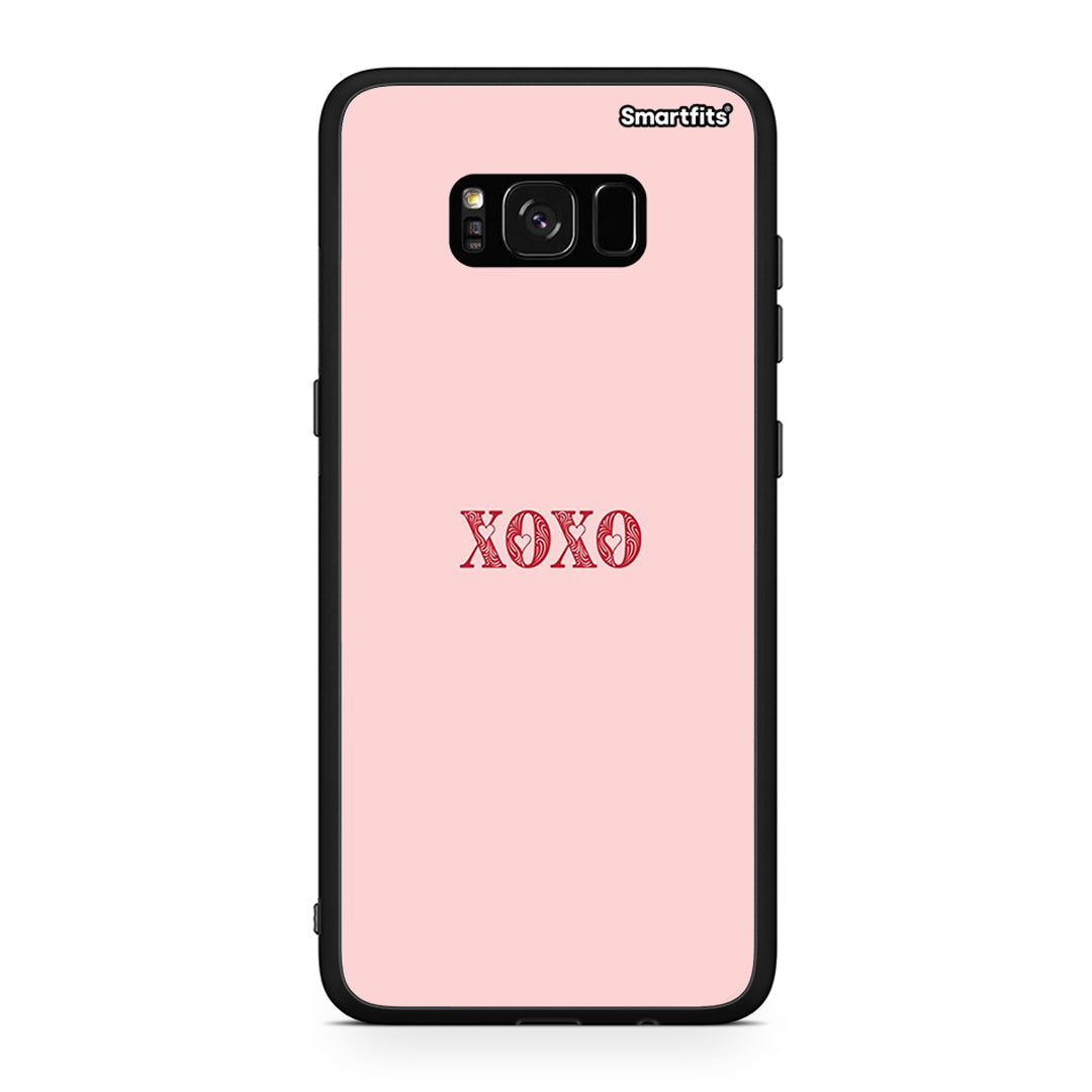Samsung S8 XOXO Love θήκη από τη Smartfits με σχέδιο στο πίσω μέρος και μαύρο περίβλημα | Smartphone case with colorful back and black bezels by Smartfits