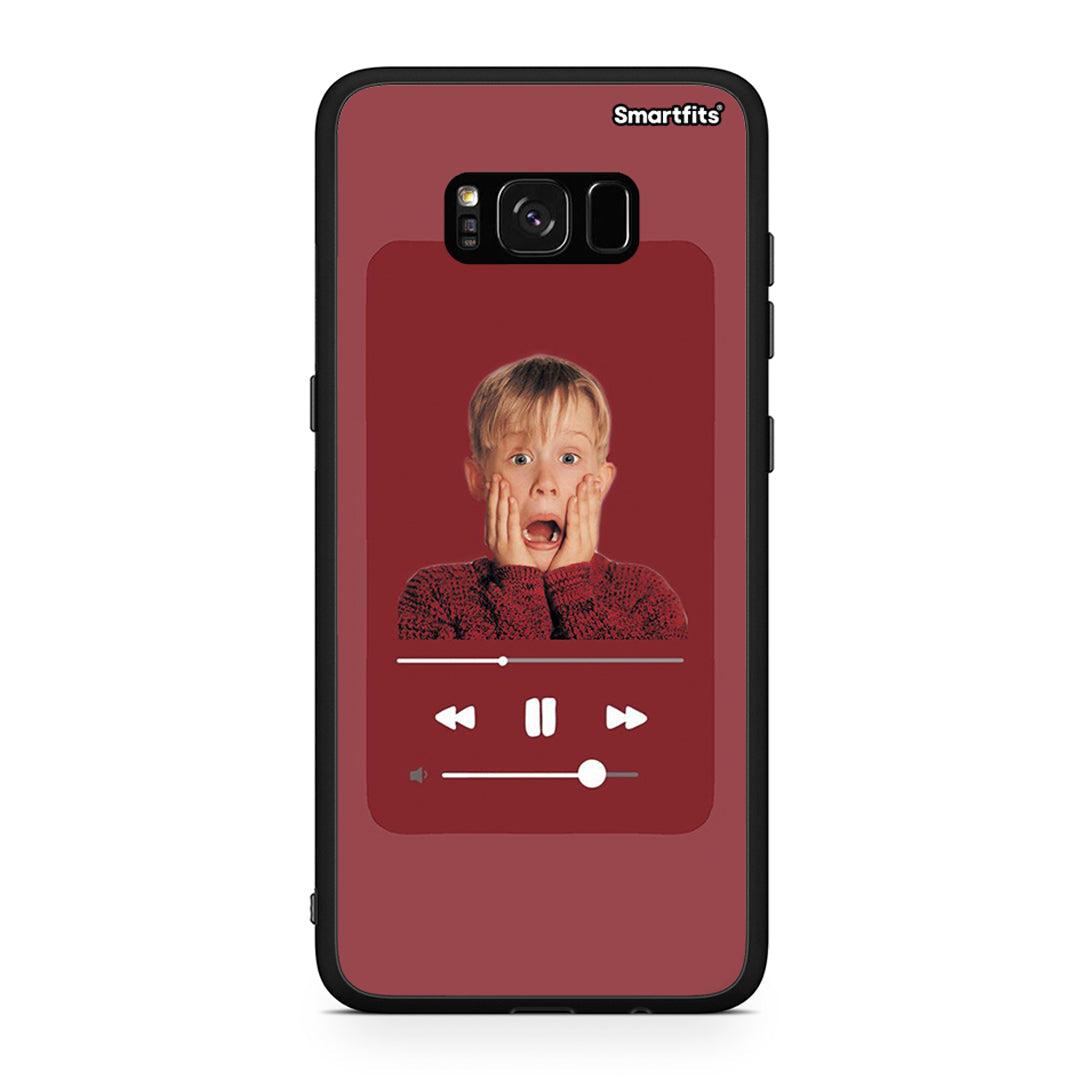 Samsung S8 Xmas Alone Music θήκη από τη Smartfits με σχέδιο στο πίσω μέρος και μαύρο περίβλημα | Smartphone case with colorful back and black bezels by Smartfits