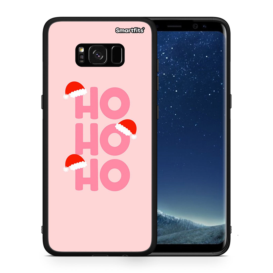 Θήκη Samsung S8 Xmas Ho Ho Ho από τη Smartfits με σχέδιο στο πίσω μέρος και μαύρο περίβλημα | Samsung S8 Xmas Ho Ho Ho case with colorful back and black bezels