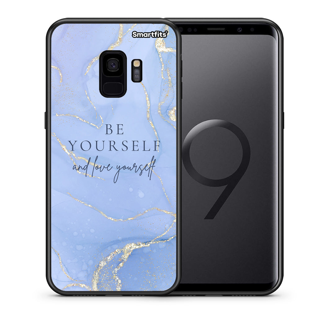 Θήκη Samsung S9 Be Yourself από τη Smartfits με σχέδιο στο πίσω μέρος και μαύρο περίβλημα | Samsung S9 Be Yourself case with colorful back and black bezels