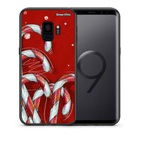 Thumbnail for Θήκη Samsung S9 Candy Cane από τη Smartfits με σχέδιο στο πίσω μέρος και μαύρο περίβλημα | Samsung S9 Candy Cane case with colorful back and black bezels