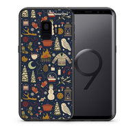 Thumbnail for Θήκη Samsung S9 Christmas Elements από τη Smartfits με σχέδιο στο πίσω μέρος και μαύρο περίβλημα | Samsung S9 Christmas Elements case with colorful back and black bezels