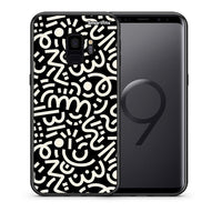 Thumbnail for Θήκη Samsung S9 Doodle Art από τη Smartfits με σχέδιο στο πίσω μέρος και μαύρο περίβλημα | Samsung S9 Doodle Art case with colorful back and black bezels