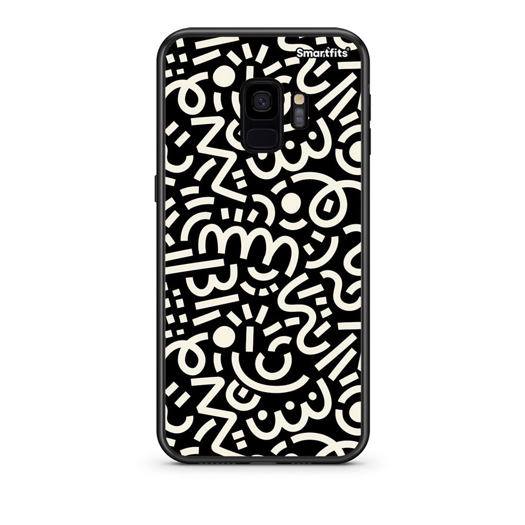 samsung s9 Doodle Art Θήκη από τη Smartfits με σχέδιο στο πίσω μέρος και μαύρο περίβλημα | Smartphone case with colorful back and black bezels by Smartfits
