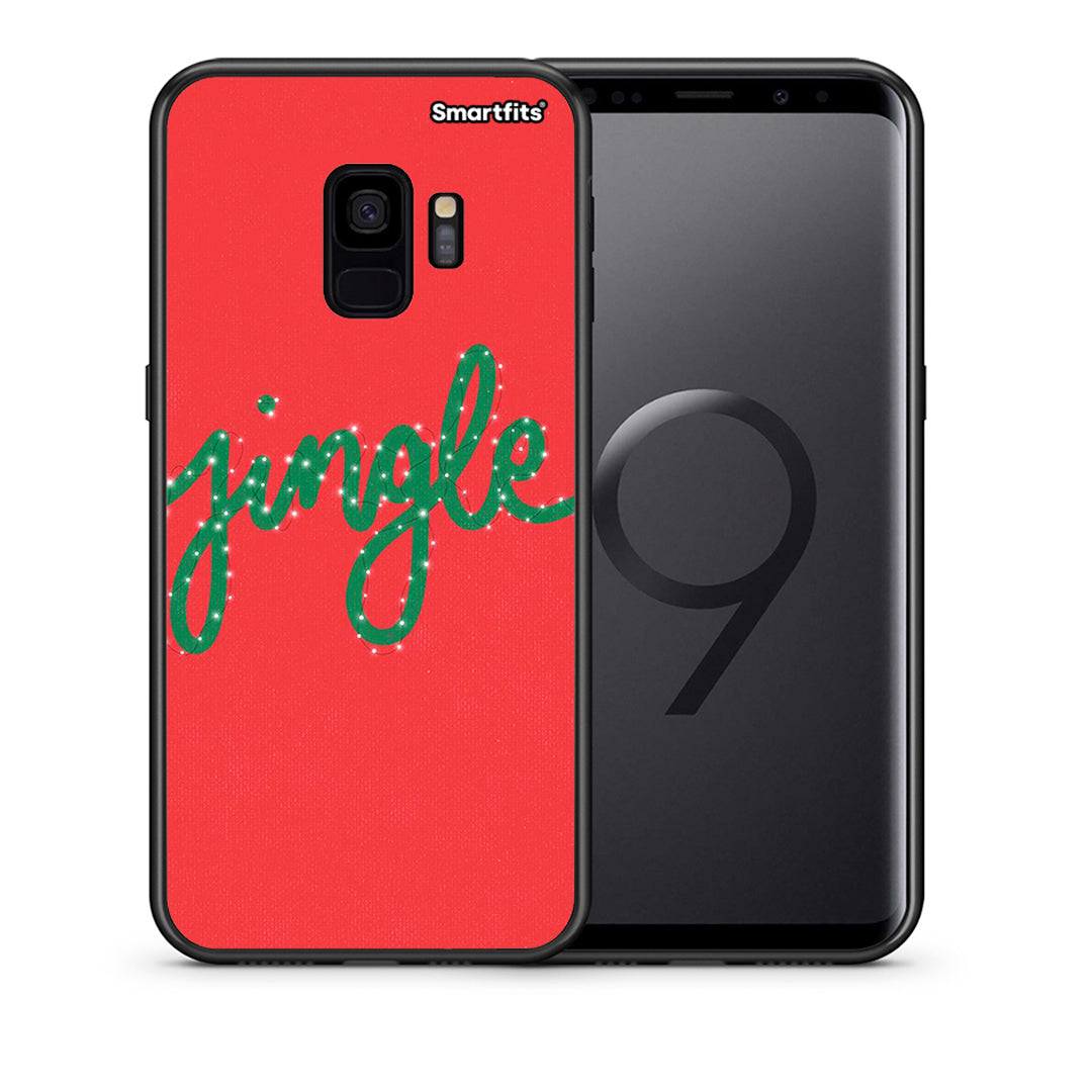 Θήκη Samsung S9 Jingle Xmas από τη Smartfits με σχέδιο στο πίσω μέρος και μαύρο περίβλημα | Samsung S9 Jingle Xmas case with colorful back and black bezels