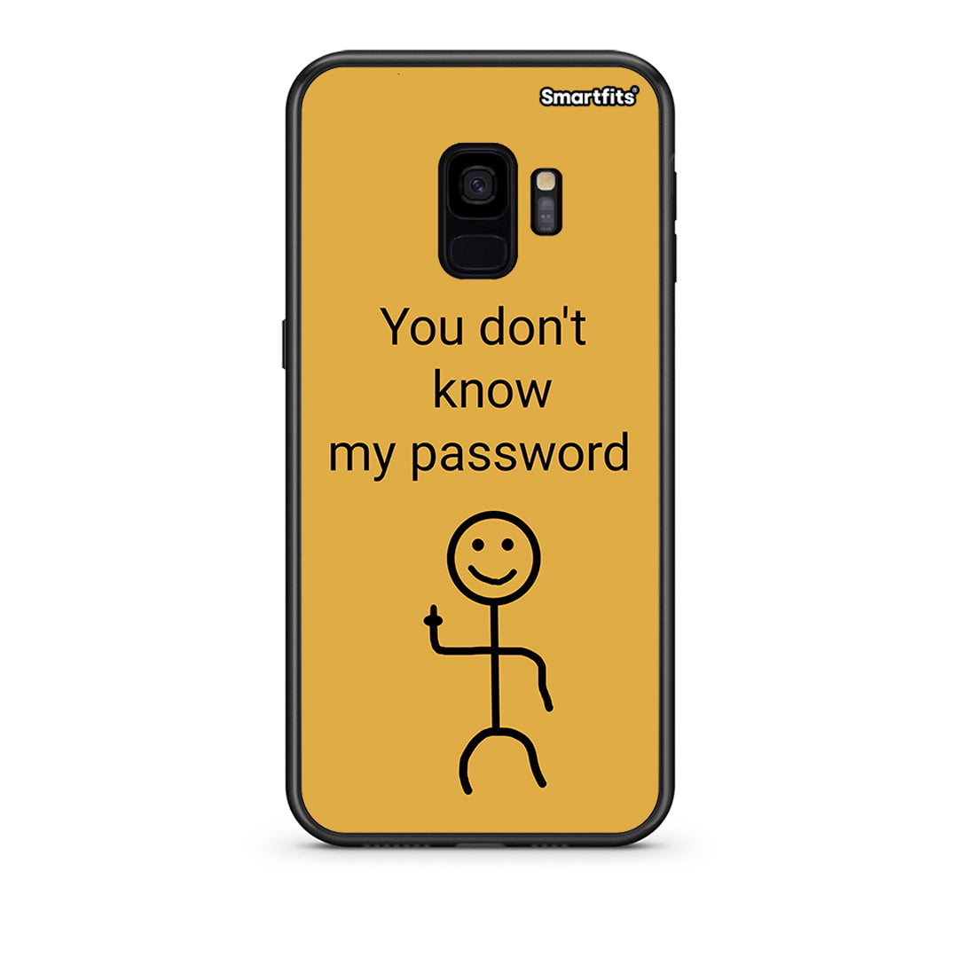 samsung s9 My Password Θήκη από τη Smartfits με σχέδιο στο πίσω μέρος και μαύρο περίβλημα | Smartphone case with colorful back and black bezels by Smartfits