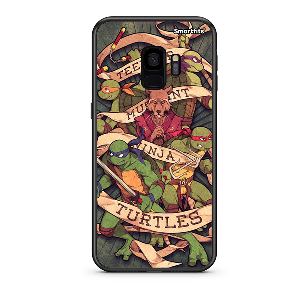 samsung s9 Ninja Turtles θήκη από τη Smartfits με σχέδιο στο πίσω μέρος και μαύρο περίβλημα | Smartphone case with colorful back and black bezels by Smartfits