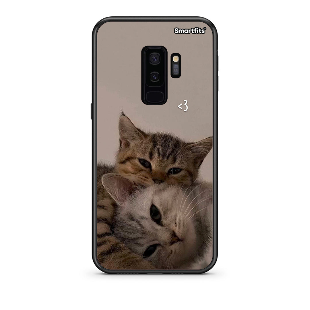 samsung s9 plus Cats In Love Θήκη από τη Smartfits με σχέδιο στο πίσω μέρος και μαύρο περίβλημα | Smartphone case with colorful back and black bezels by Smartfits