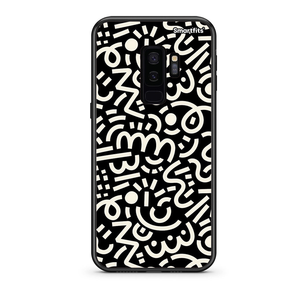 samsung s9 plus Doodle Art Θήκη από τη Smartfits με σχέδιο στο πίσω μέρος και μαύρο περίβλημα | Smartphone case with colorful back and black bezels by Smartfits