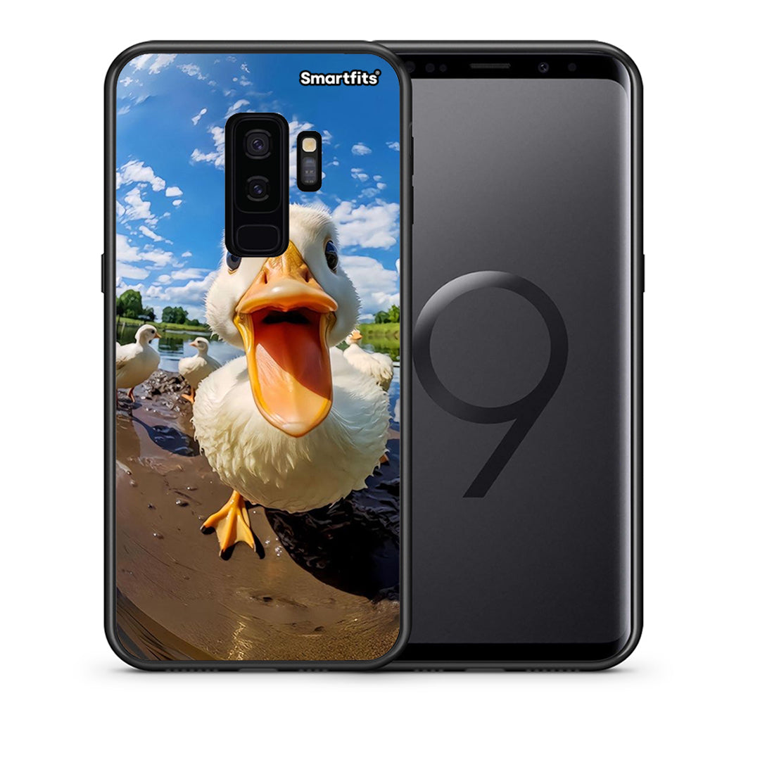 Θήκη Samsung S9 Plus Duck Face από τη Smartfits με σχέδιο στο πίσω μέρος και μαύρο περίβλημα | Samsung S9 Plus Duck Face case with colorful back and black bezels