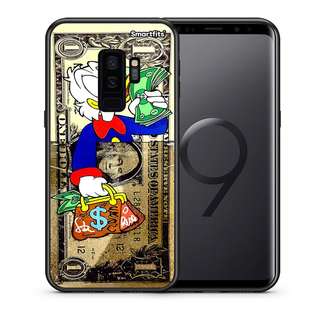 Θήκη Samsung S9 Plus Duck Money από τη Smartfits με σχέδιο στο πίσω μέρος και μαύρο περίβλημα | Samsung S9 Plus Duck Money case with colorful back and black bezels
