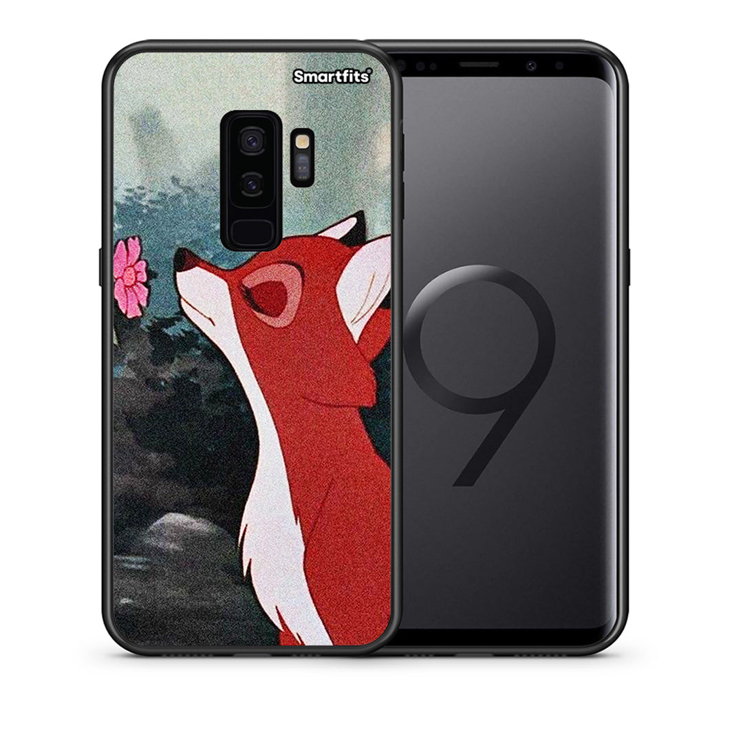 Θήκη Samsung S9 Plus Tod And Vixey Love 2 από τη Smartfits με σχέδιο στο πίσω μέρος και μαύρο περίβλημα | Samsung S9 Plus Tod And Vixey Love 2 case with colorful back and black bezels