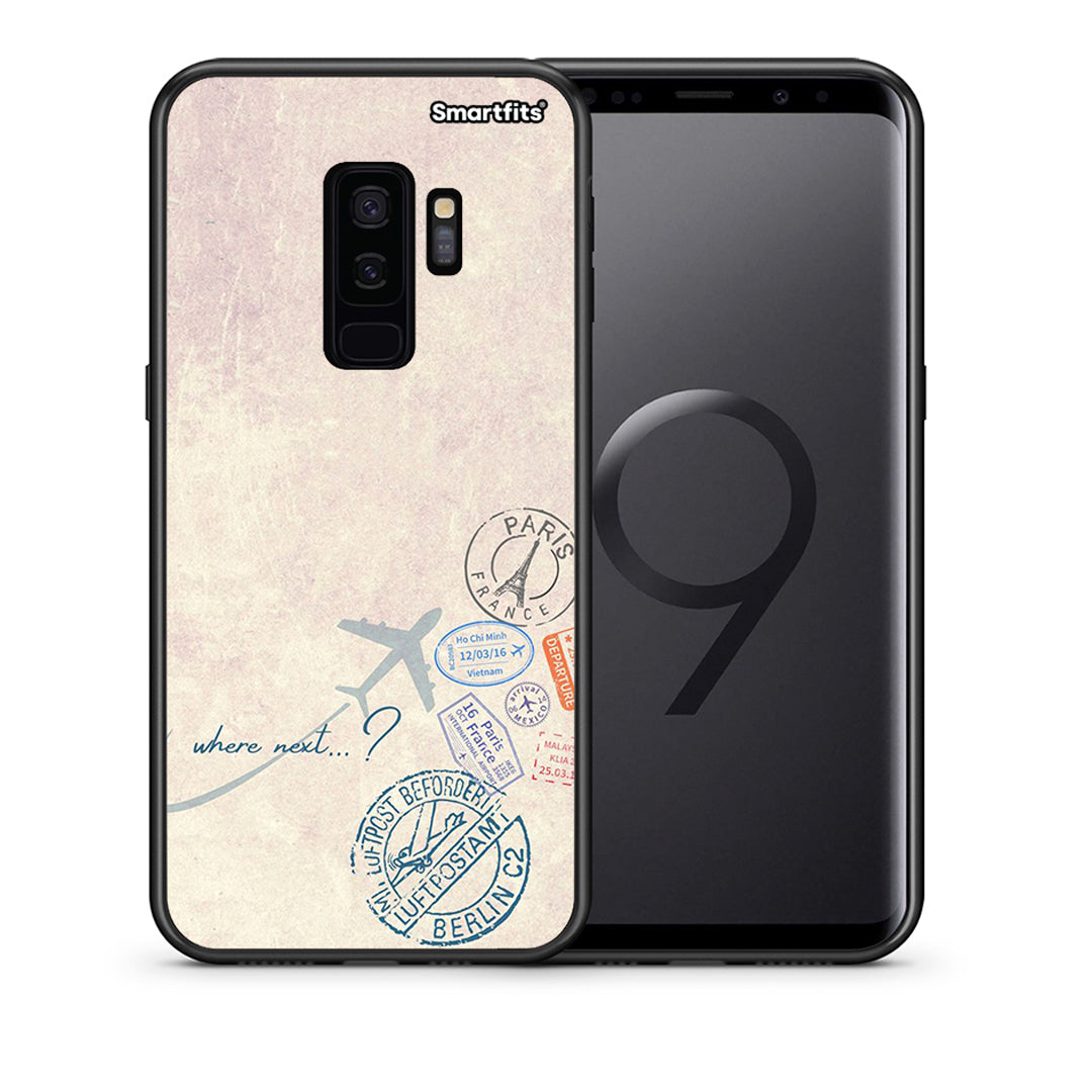 Θήκη Samsung S9 Plus Where Next από τη Smartfits με σχέδιο στο πίσω μέρος και μαύρο περίβλημα | Samsung S9 Plus Where Next case with colorful back and black bezels