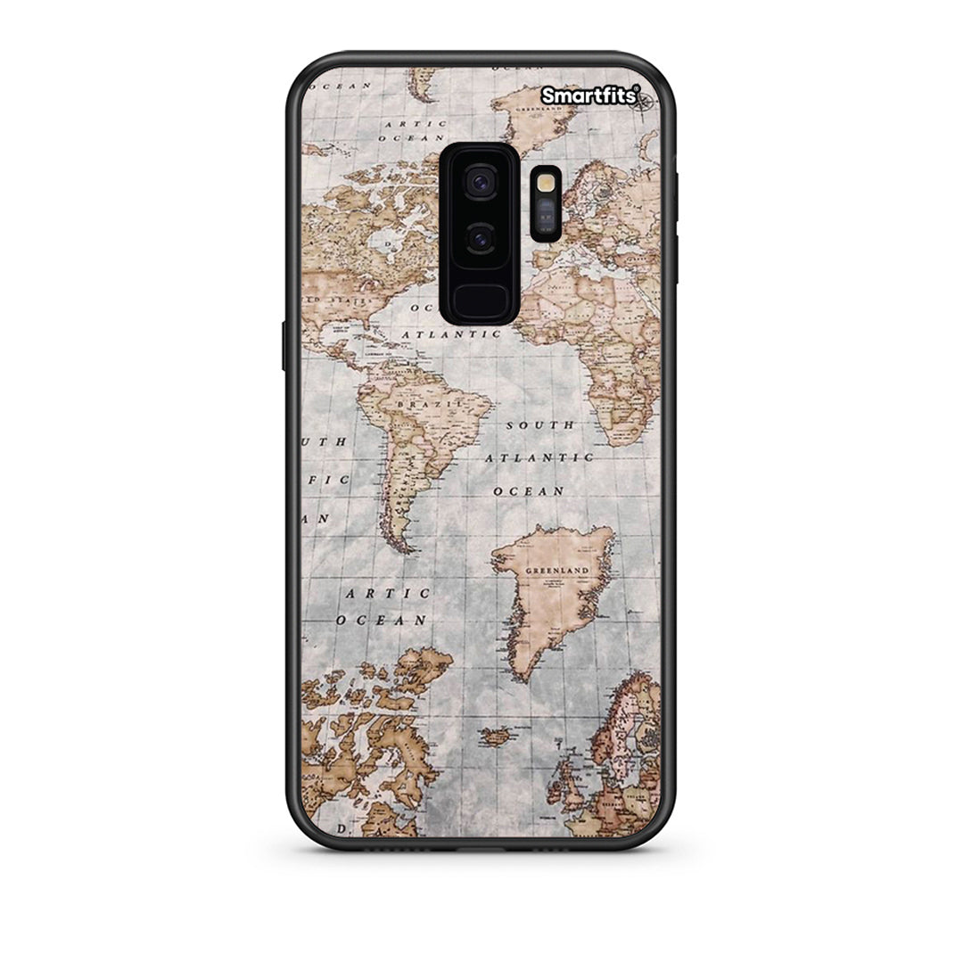 samsung s9 plus World Map Θήκη από τη Smartfits με σχέδιο στο πίσω μέρος και μαύρο περίβλημα | Smartphone case with colorful back and black bezels by Smartfits