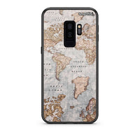 Thumbnail for samsung s9 plus World Map Θήκη από τη Smartfits με σχέδιο στο πίσω μέρος και μαύρο περίβλημα | Smartphone case with colorful back and black bezels by Smartfits