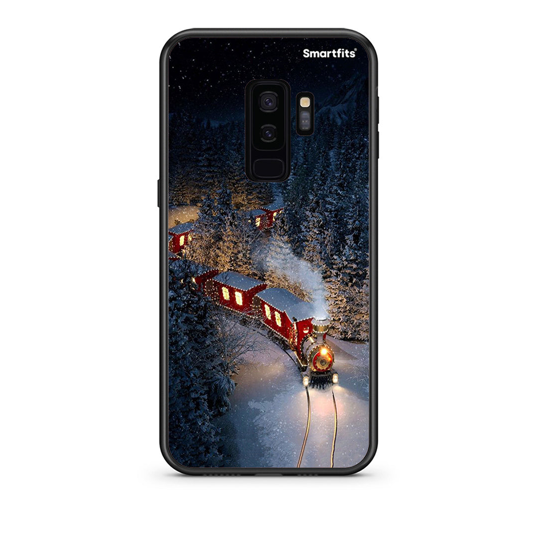 samsung s9 plus Xmas Train θήκη από τη Smartfits με σχέδιο στο πίσω μέρος και μαύρο περίβλημα | Smartphone case with colorful back and black bezels by Smartfits