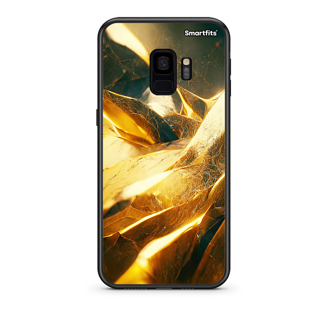 samsung s9 Real Gold θήκη από τη Smartfits με σχέδιο στο πίσω μέρος και μαύρο περίβλημα | Smartphone case with colorful back and black bezels by Smartfits