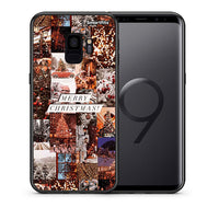 Thumbnail for Θήκη Samsung S9 Xmas Collage από τη Smartfits με σχέδιο στο πίσω μέρος και μαύρο περίβλημα | Samsung S9 Xmas Collage case with colorful back and black bezels