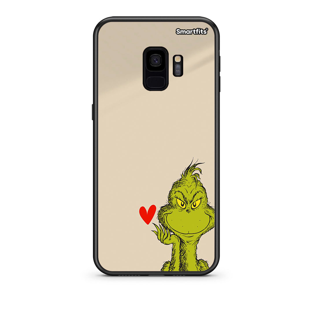 samsung s9 Xmas Grinch θήκη από τη Smartfits με σχέδιο στο πίσω μέρος και μαύρο περίβλημα | Smartphone case with colorful back and black bezels by Smartfits