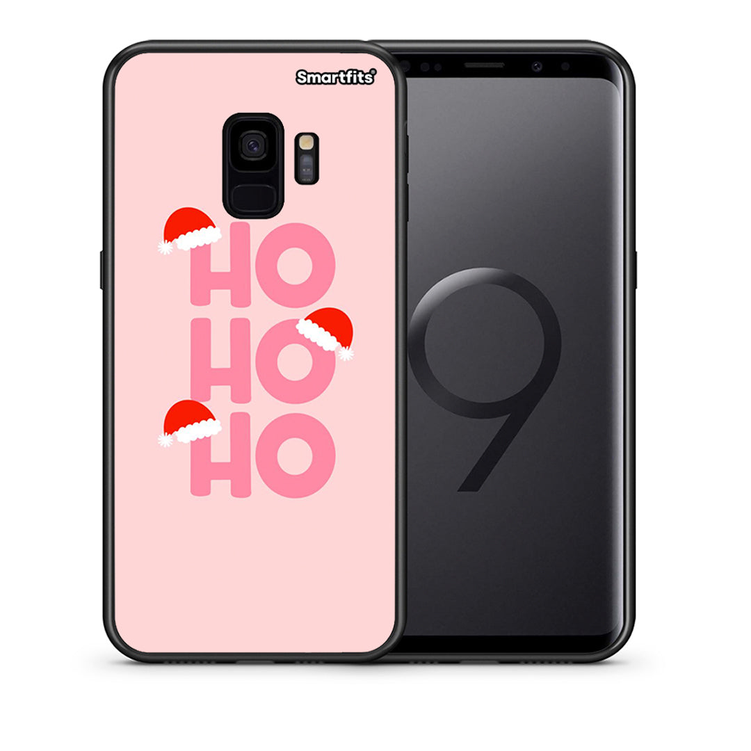 Θήκη Samsung S9 Xmas Ho Ho Ho από τη Smartfits με σχέδιο στο πίσω μέρος και μαύρο περίβλημα | Samsung S9 Xmas Ho Ho Ho case with colorful back and black bezels