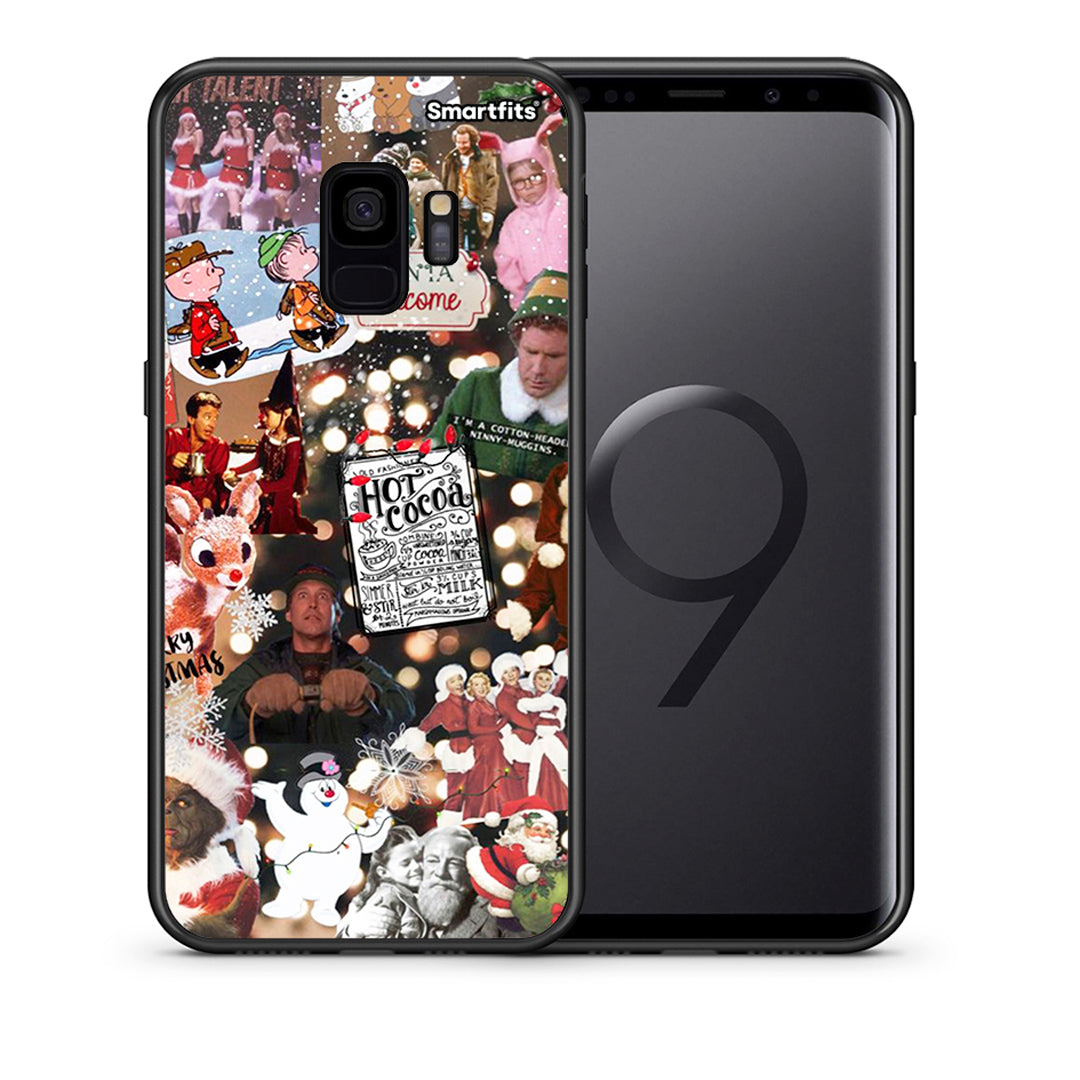 Θήκη Samsung S9 Xmas Movies από τη Smartfits με σχέδιο στο πίσω μέρος και μαύρο περίβλημα | Samsung S9 Xmas Movies case with colorful back and black bezels