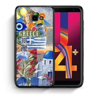 Thumbnail for Θήκη Samsung J4 Plus All Greek από τη Smartfits με σχέδιο στο πίσω μέρος και μαύρο περίβλημα | Samsung J4 Plus All Greek case with colorful back and black bezels