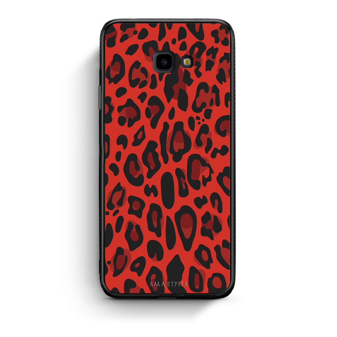 4 - Samsung J4 Plus Red Leopard Animal case, cover, bumper