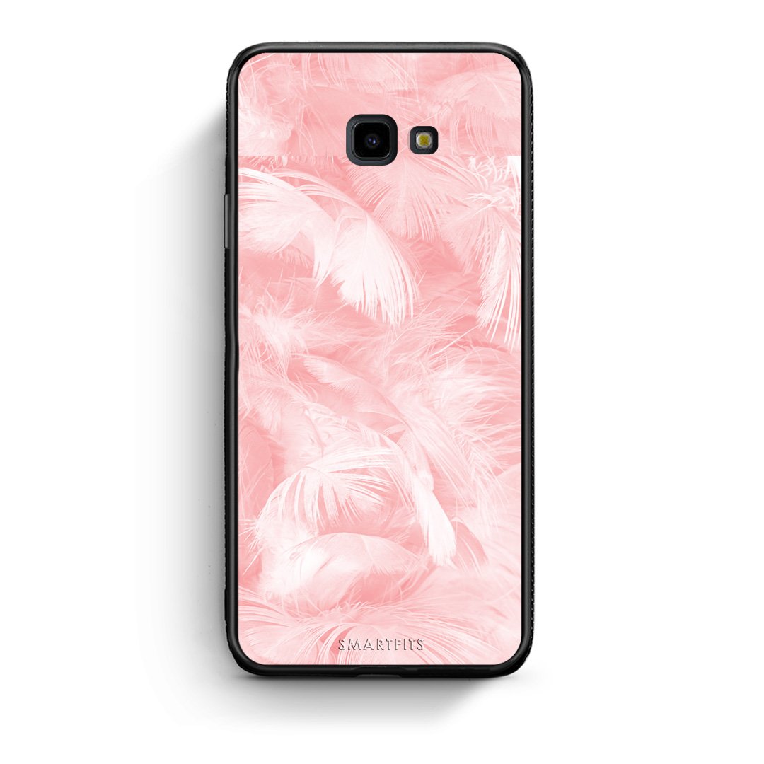 33 - Samsung J4 Plus Pink Feather Boho case, cover, bumper
