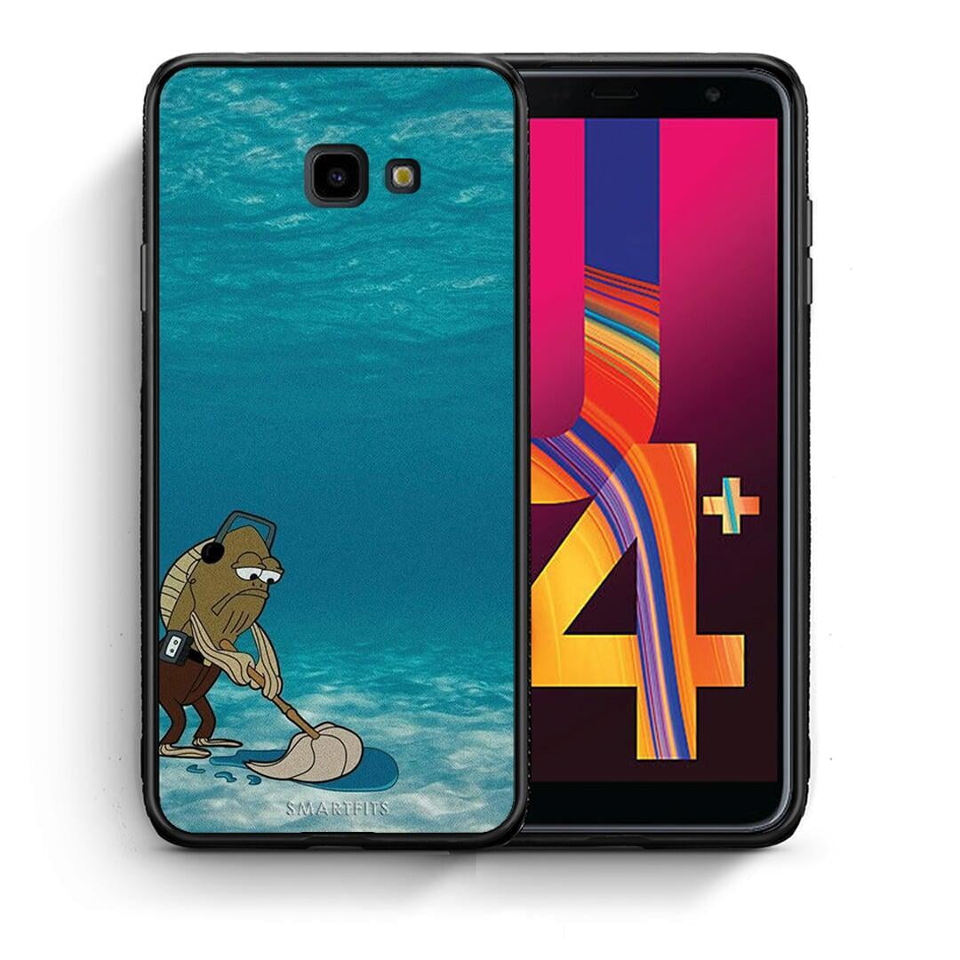 Θήκη Samsung J4 Plus Clean The Ocean από τη Smartfits με σχέδιο στο πίσω μέρος και μαύρο περίβλημα | Samsung J4 Plus Clean The Ocean case with colorful back and black bezels