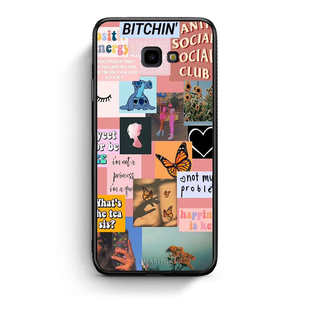Samsung J4 Plus Collage Bitchin Θήκη Αγίου Βαλεντίνου από τη Smartfits με σχέδιο στο πίσω μέρος και μαύρο περίβλημα | Smartphone case with colorful back and black bezels by Smartfits